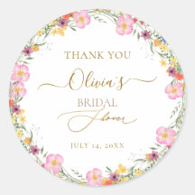 PixDezines H2 Delicate Wild Flowers Bridal Shower