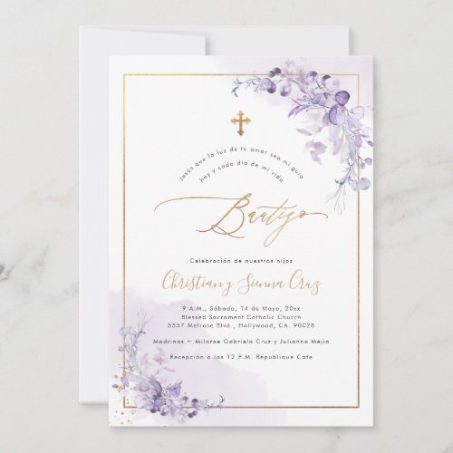 PixDezines H2 Eucalyptus Bautizo Invitation