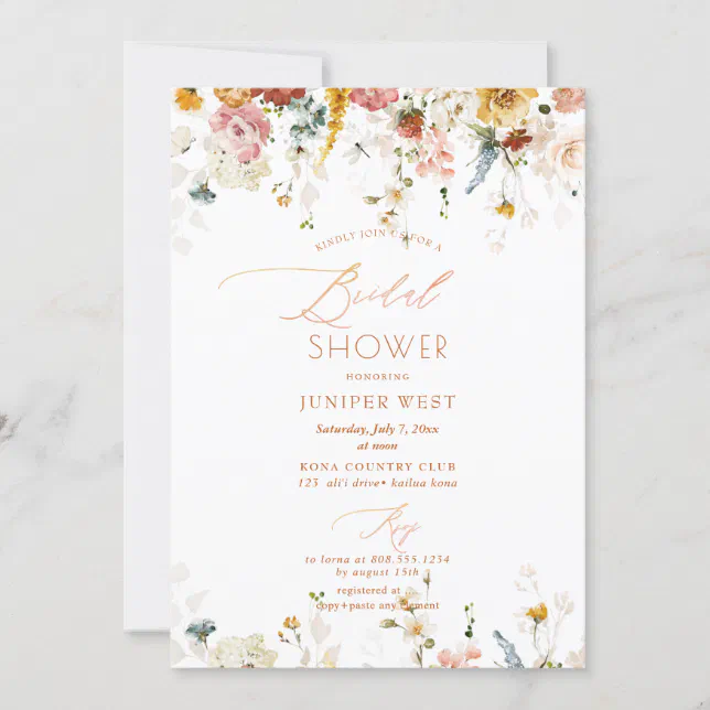 PixDezines H2 Fall Garden Flowers Bridal Shower Invitation Zazzle Pixdezines h2 fall garden flowers bridal shower invitation zazzle