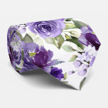 Pixdezines H2 Flowers Violet Lavender Purple Roses Neck Tie at Zazzle