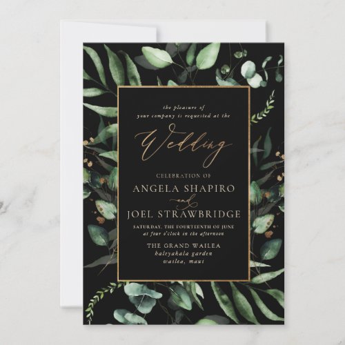 PixDezines H2 Greenery Rustic Eucalyptus Invitation