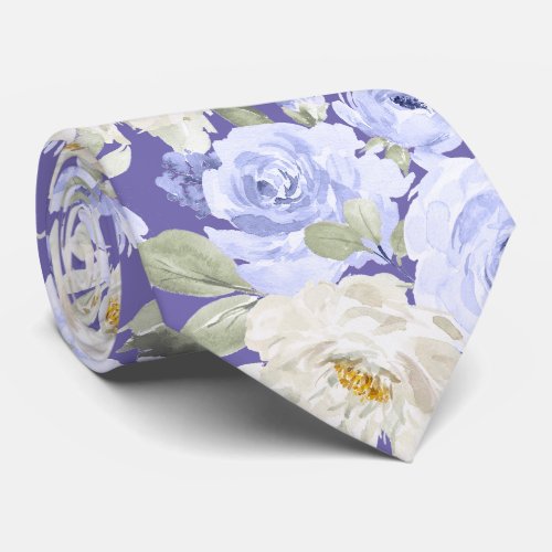 PixDezines H2 Light Lilac Purple Roses DIY Bckgrnd Neck Tie