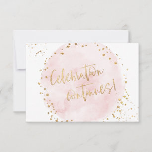 PixDezines H2 Pink Cotton Bat Mitzvah Reception Invitation