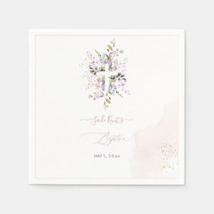 PixDezines H2 Pink Eucalyptus Baptism Napkins
