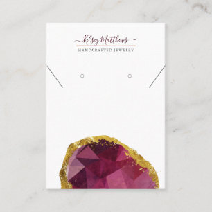 PixDezines H2 Quartz Crystal Garnet Red Business Card