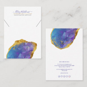 PixDezines H2 Quartz Crystal Ombre Blue Purple Business Card