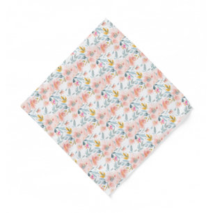 PixDezines H2 Spring Flowers Blush+Blue Bandana