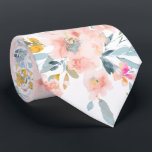 PixDezines H2 Spring Flowers Blush Blue Neck Tie<br><div class="desc">PixDezines floral watercolor neck tie for mid-summer wedding.  Featuring spring flowers in pastel hues of blush pink and light blue grey foliage.  DIY background color.

Copyright © 2011-2024 PixDezines™.</div>