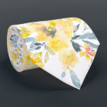 PixDezines H2 Spring Flowers Yellow Roses Neck Tie<br><div class="desc">PixDezines floral watercolor neck tie for mid-summer wedding. Featuring spring flowers in pastel hues of yellow and grey foliage. DIY background color.
Copyright © 2011-2024 PixDezines™.</div>