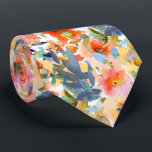 PixDezines H2 Summer Flowers Blush Mustard Neck Tie<br><div class="desc">PixDezines floral watercolor neck tie for spring wedding.  Featuring spring flowers in summer hues of orange,  cerulean blue,  peach cream,  pale ocre,  teal foliage.  DIY background color.

 Copyright © 2011-2024 PixDezines™.</div>