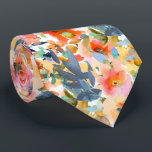 PixDezines H2 Summer Flowers Blush Mustard Neck Tie<br><div class="desc">PixDezines floral watercolor neck tie for spring wedding.  Featuring spring flowers in summer hues of orange,  cerulean blue,  peach cream,  pale ocre,  teal foliage.  DIY background color.

 Copyright © 2011-2024 PixDezines™.</div>