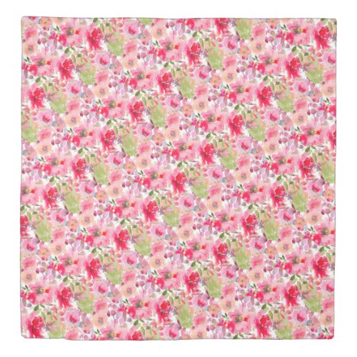 PixDezines H2 Summer Flowers Bright Hues Duvet Cover