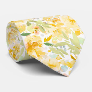 PixDezines H2 Summer Flowers Bright Hues Neck Tie