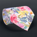 PixDezines H2 Summer Flowers Bright Hues Neck Tie<br><div class="desc">PixDezines floral watercolor neck tie for summer wedding.  Featuring water color flowers - summer hues - lavender purple,  yellow,  violet and pink with endive green  foliage.  DIY background color.

 Copyright © 2011-2024 PixDezines™.</div>