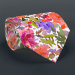 PixDezines H2 Summer Flowers Bright Hues Neck Tie<br><div class="desc">PixDezines floral watercolor neck tie for summer wedding.  Featuring water color flowers - summer hues - orange,  purple,  red,  magenta and green  foliage.  DIY background color.

 Copyright © 2011-2024 PixDezines™.</div>