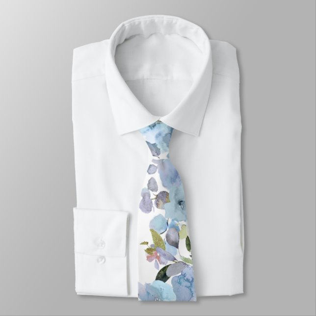 PixDezines H2 Summer Flowers Bright Hues Neck Tie (Tied)