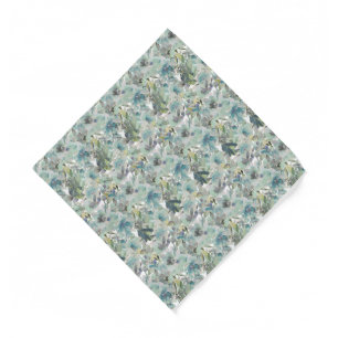 PixDezines H2 Summer Flowers Green Hues Bandana