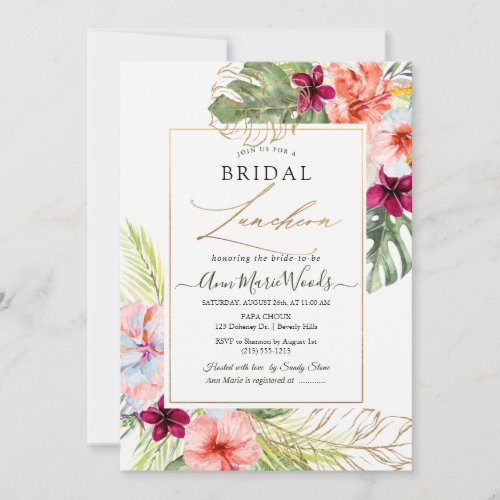 PixDezines H2 Tropical Paradise Bridal Luncheon Invitation