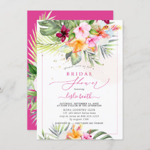 PixDezines H2 Tropical Paradise Bridal Shower Invitation