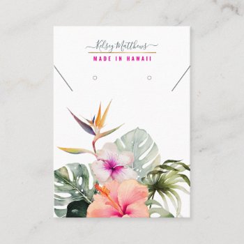 Pixdezines H2 Tropical Paradise Earrings Necklace Business Card by Create_Business_Card at Zazzle