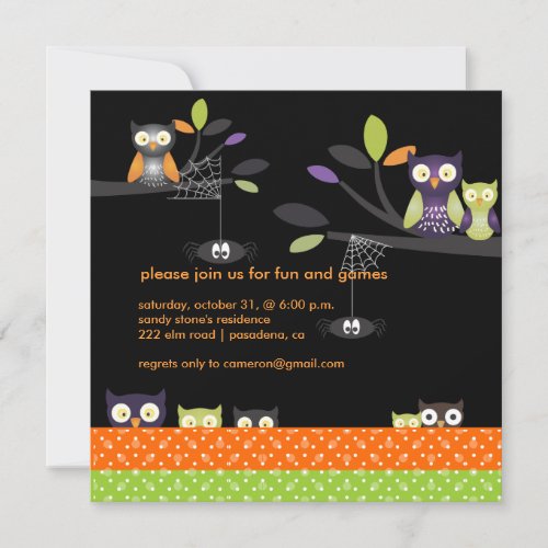 PixDezines Halloween, Trick or Treat Custom Invite