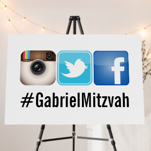PixDezines Hashtag Sign In Foam Board