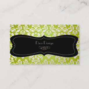PixDezines Haute Coutour Damask, Faux Pearl Business Card