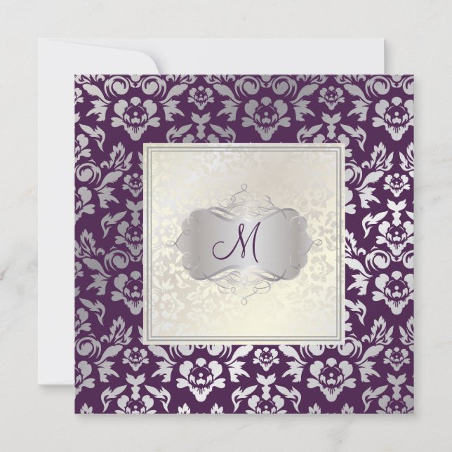 PixDezines Haute Couture Damask Invitation (Front)