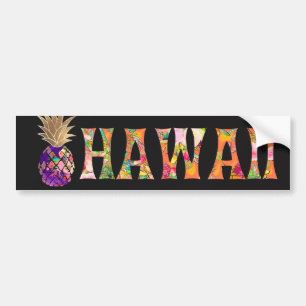 PixDezines Hawaii Pineapple Bumper Sticker