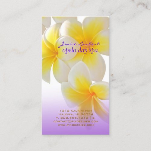 PixDezines Hawaii Plumeria Business Card Templates