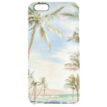 Pixdezines Hawaii/vintage/beach/blue Sky Clear Iphone 6 Plus Case by iphone_skins at Zazzle