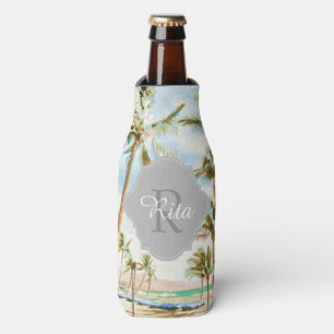 PixDezines Hawaii/Vintage/Beach Bottle Cooler