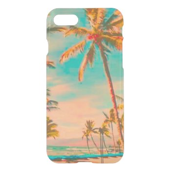 Pixdezines Hawaii/vintage/beach/teal Iphone Se/8/7 Case by iphone_skins at Zazzle