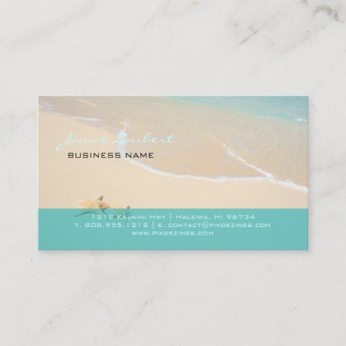 PixDezines Hawaiian Beach Business Card