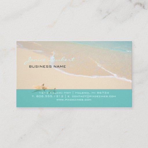Customizable PixDezines Hawaiian Beach Business Card