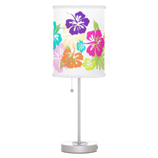 PixDezines hawaiian hibiscus Table Lamp (Right)