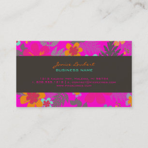 PixDezines Hawaiian Jungle/Custom Background color Business Card