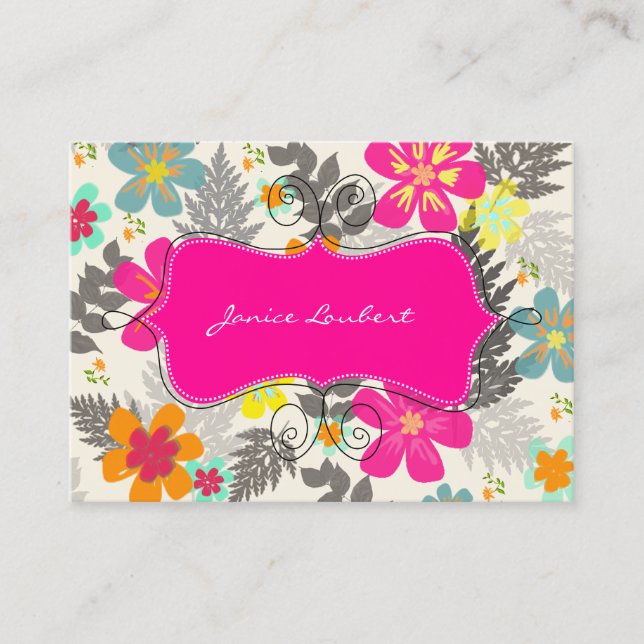 PixDezines Hawaiian Jungle/DIY Background color Business Card (Front)