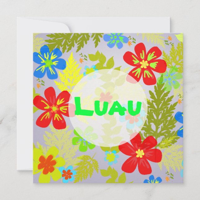 PixDezines hawaiian jungle/DIY background color Invitation (Front)