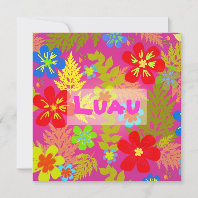PixDezines hawaiian jungle/DIY background color Invitation (Front)