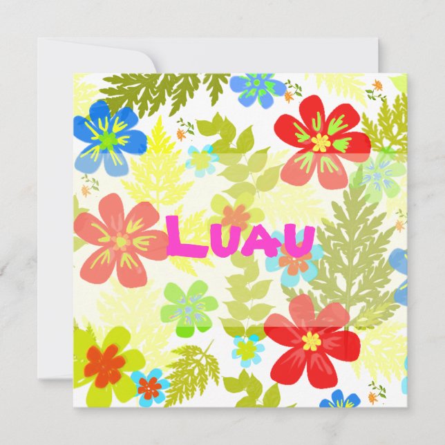 PixDezines hawaiian jungle/DIY background color Invitation (Front)