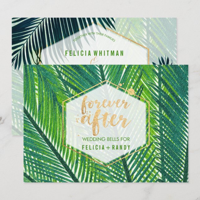 PixDezines Hawaiian Palm Fronds/DIY Background Invitation (Front/Back)