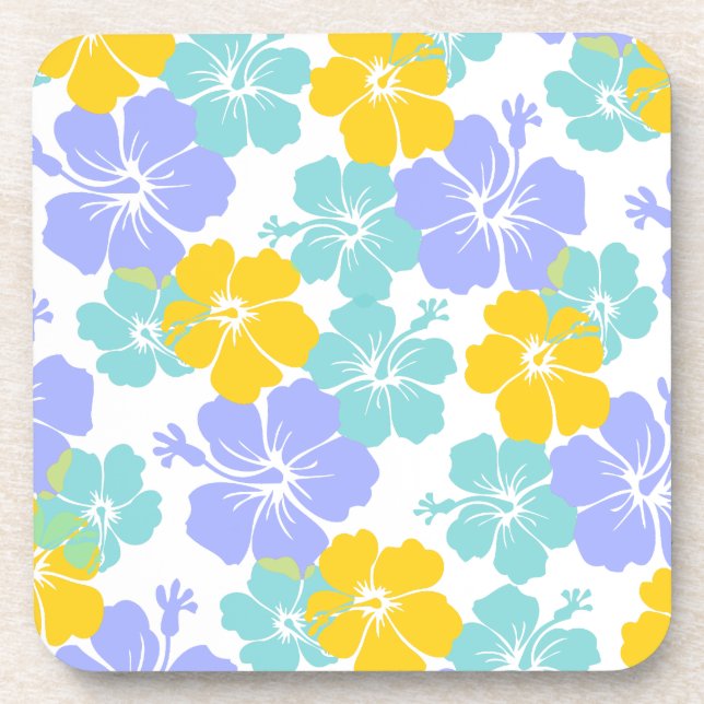 PixDezines hibiscus/diy background Coaster (Front)