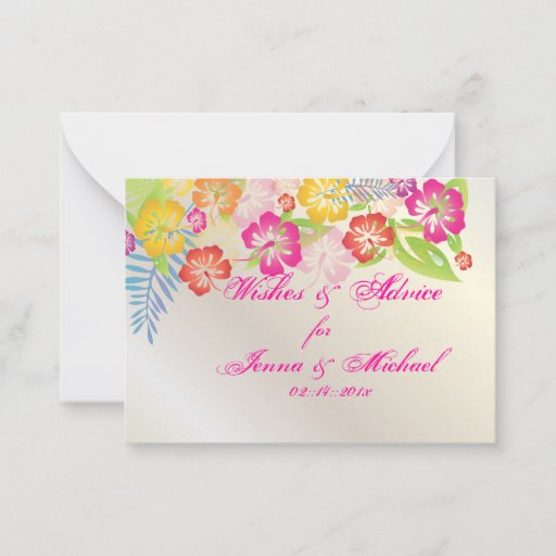 Customizable PixDezines Hibiscus Leis Wishes + Advice Cards Business Cards