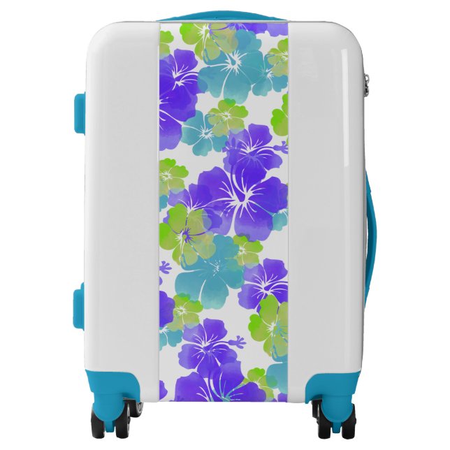 PixDezines Hibiscus/Purple/Green/Blue Luggage (Front)