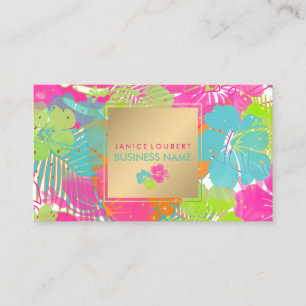 PixDezines hibiscus/rainforest/DIY background Business Card