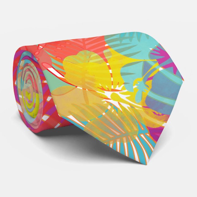 PixDezines Hibiscus/Rainforest/DIY Background Tie (Rolled)