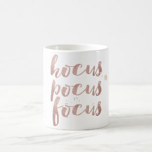 PixDezines Hocus/Pocus/Focus/Faux Rose Gold Coffee Mug