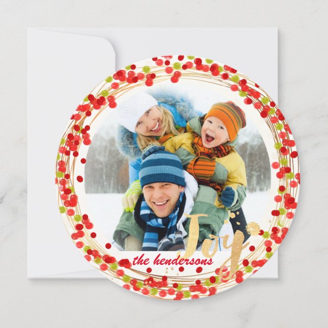 PixDezines holly wreath/holiday cards (Front)