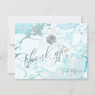 PixDezines Honeycomb+Marble Bar Mitzvah Thank You✡ RSVP Card